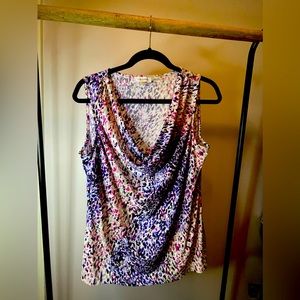 Calvin Klein CK L camisole colourful cowl neckline